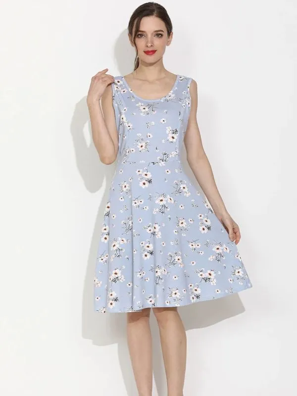 Summer Pregnant Women Fashion Casual Floral Printing Lactation Dress - Image 5