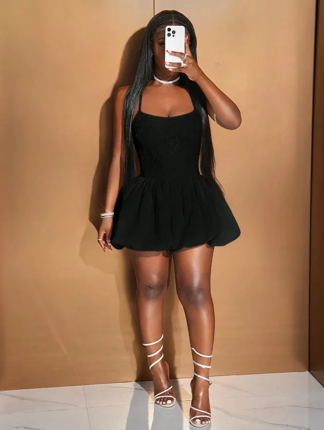 Sexy Women Summer Backless Bandage Bubble Skirt - Image 5