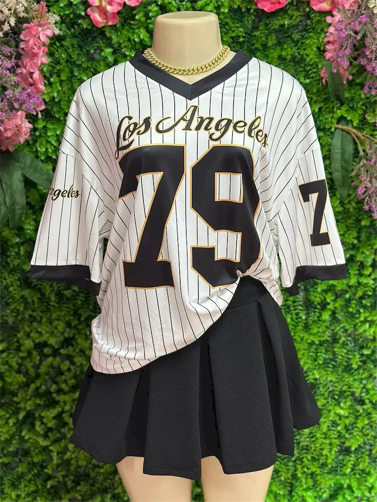 Women Fashion Casual Digital Printed V-Neck Short Sleeve Loose Jersey T-Shirt - Image 5