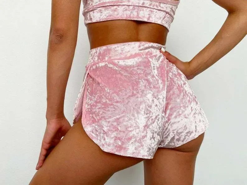 Women Fashion Sexy Solid Color Velvet Slim-Fit Elastic Shorts - Image 5