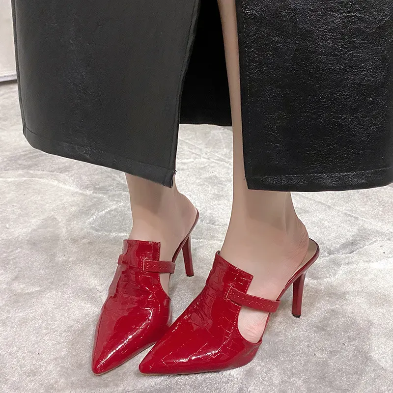 Women Fashion Sexy Solid Color Pointed-Toe High Heel Shoes