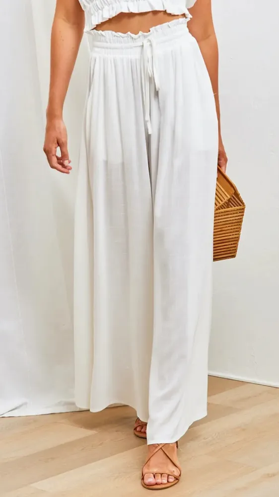Spring And Summer Casual Wide Leg Loose Casual Women Solid Pants - Image 6