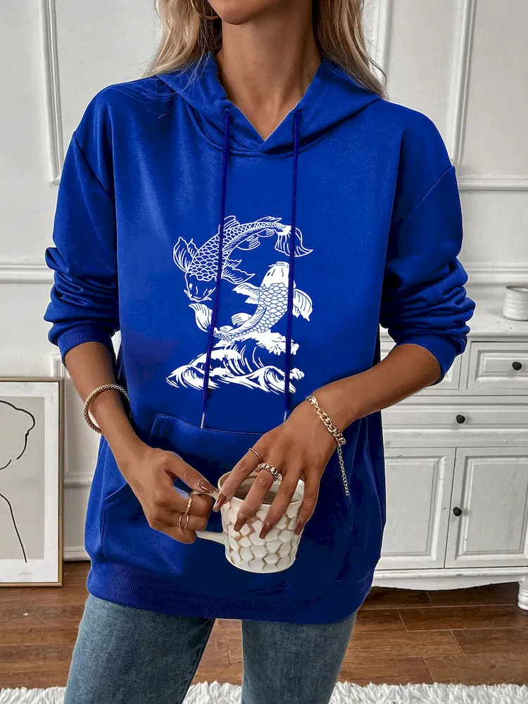 Women Casual Print Hoodie - Image 13