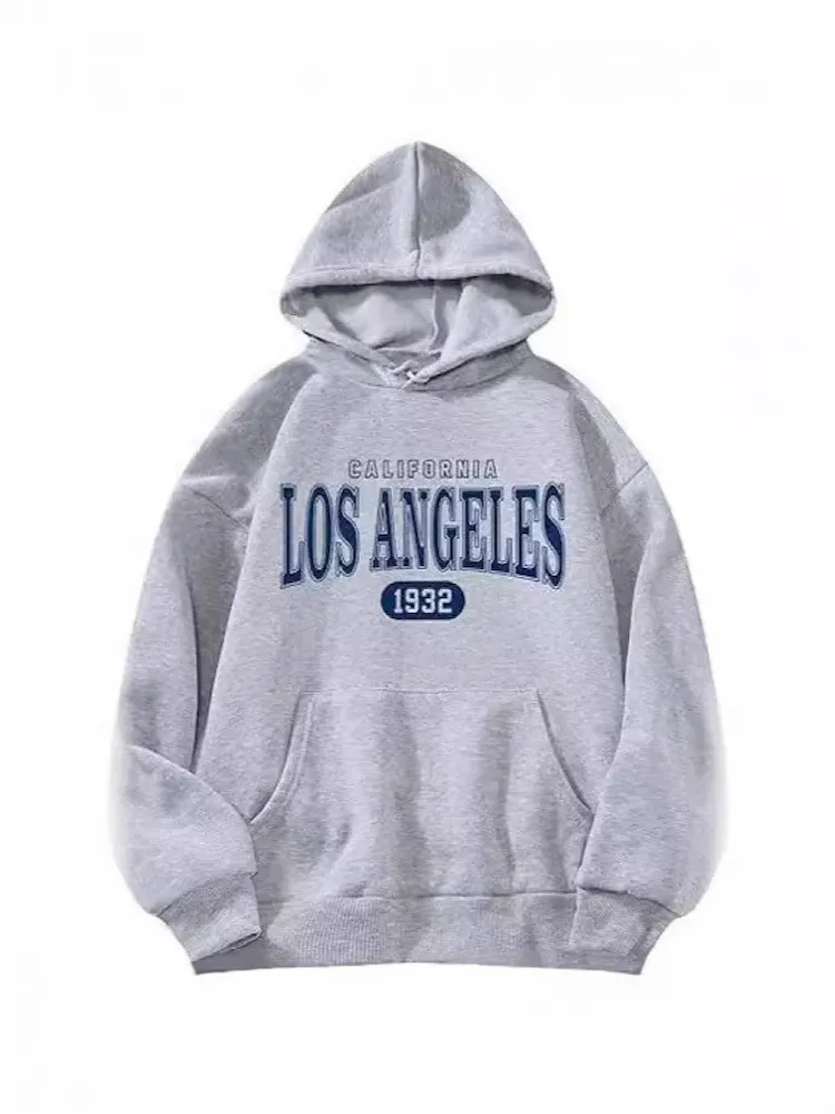 Casual Fashion Printed Loose Fleece-Lined Hoodie - Image 3