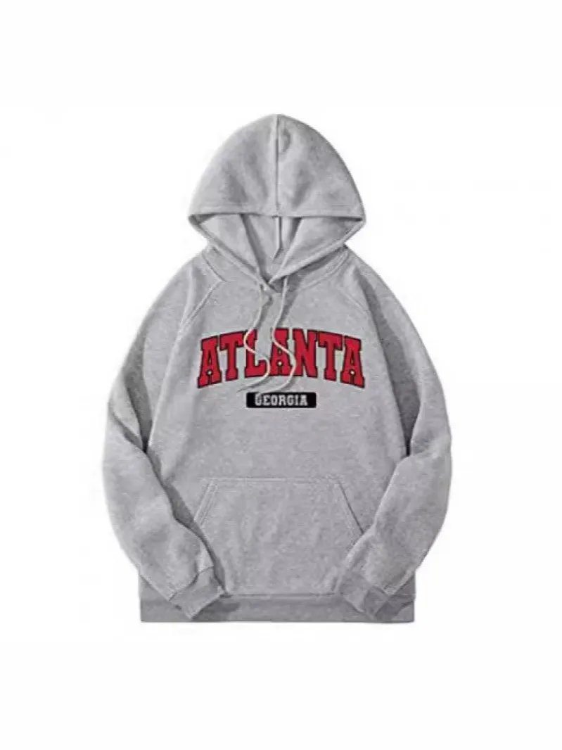 Casual Fashion Printed Loose Fleece-Lined Hoodie - Image 6