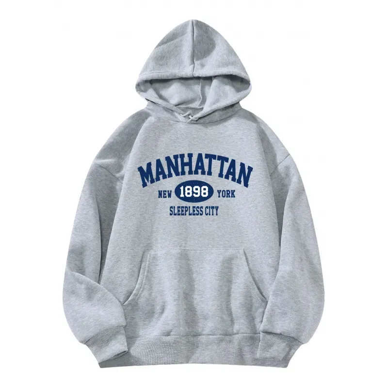 Casual Fashion Printed Loose Fleece-Lined Hoodie - Image 7