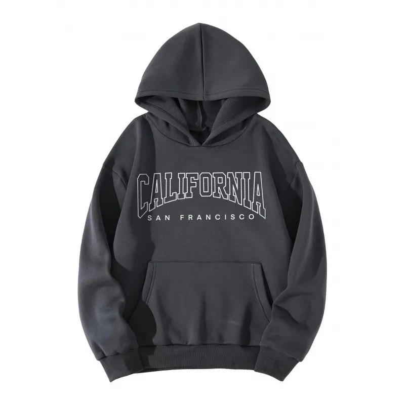 Casual Fashion Printed Loose Fleece-Lined Hoodie - Image 14