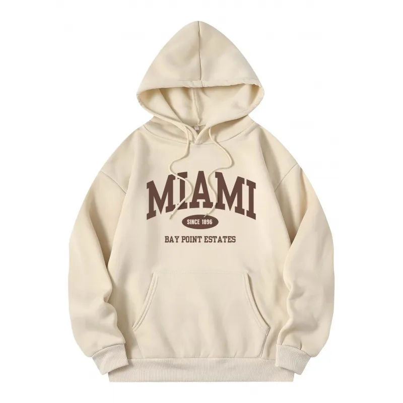 Casual Fashion Printed Loose Fleece-Lined Hoodie - Image 15