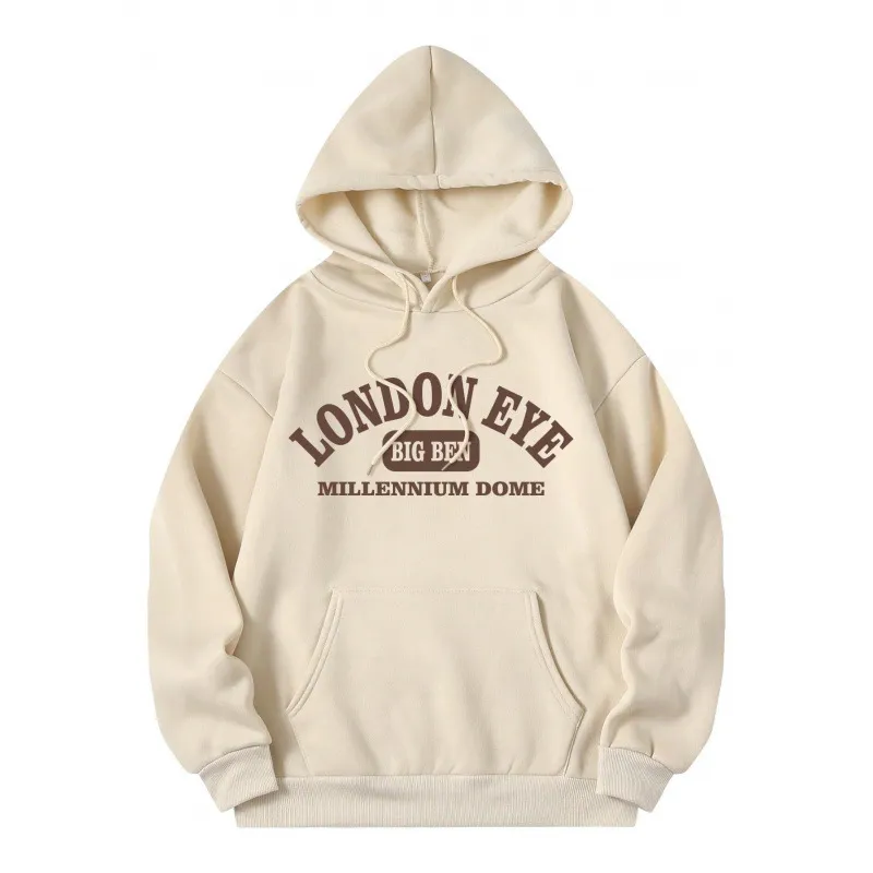 Casual Fashion Printed Loose Fleece-Lined Hoodie - Image 32