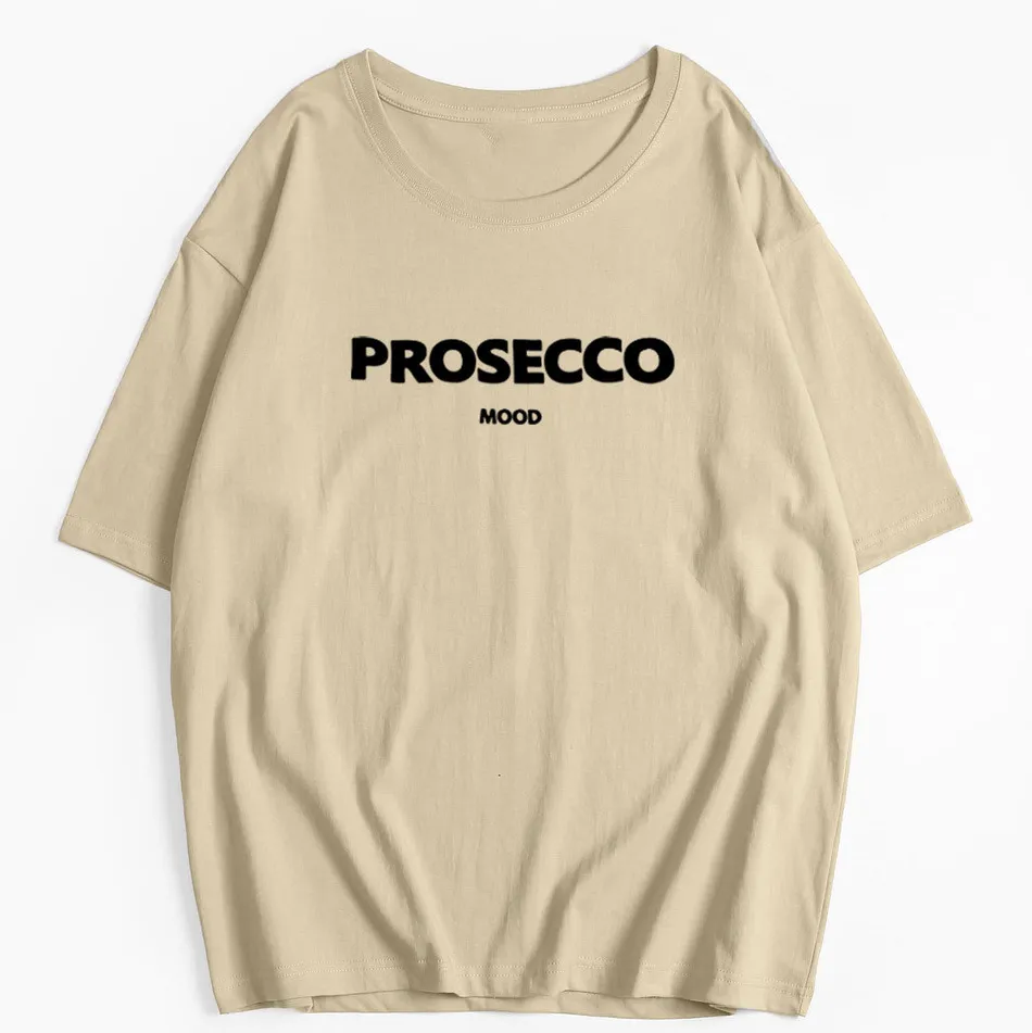 Women Fashion Casual Cotton Letter Printed Round Neck Short-Sleeve Loose T-Shirt - Image 11