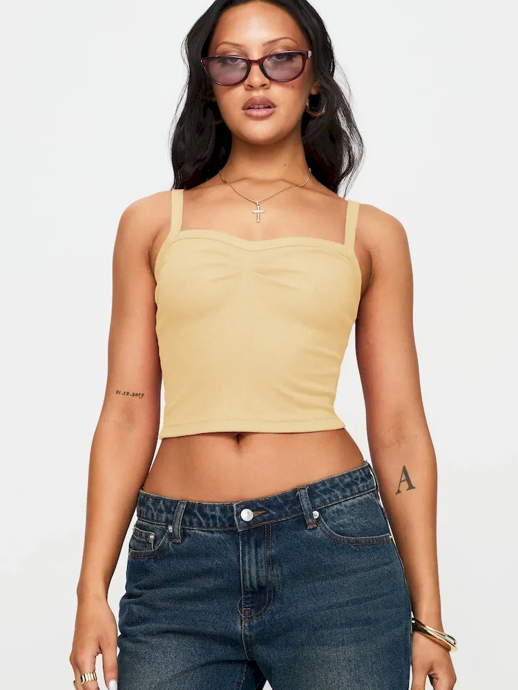 Women Fashion Solid Color Cropped Camisole - Image 4