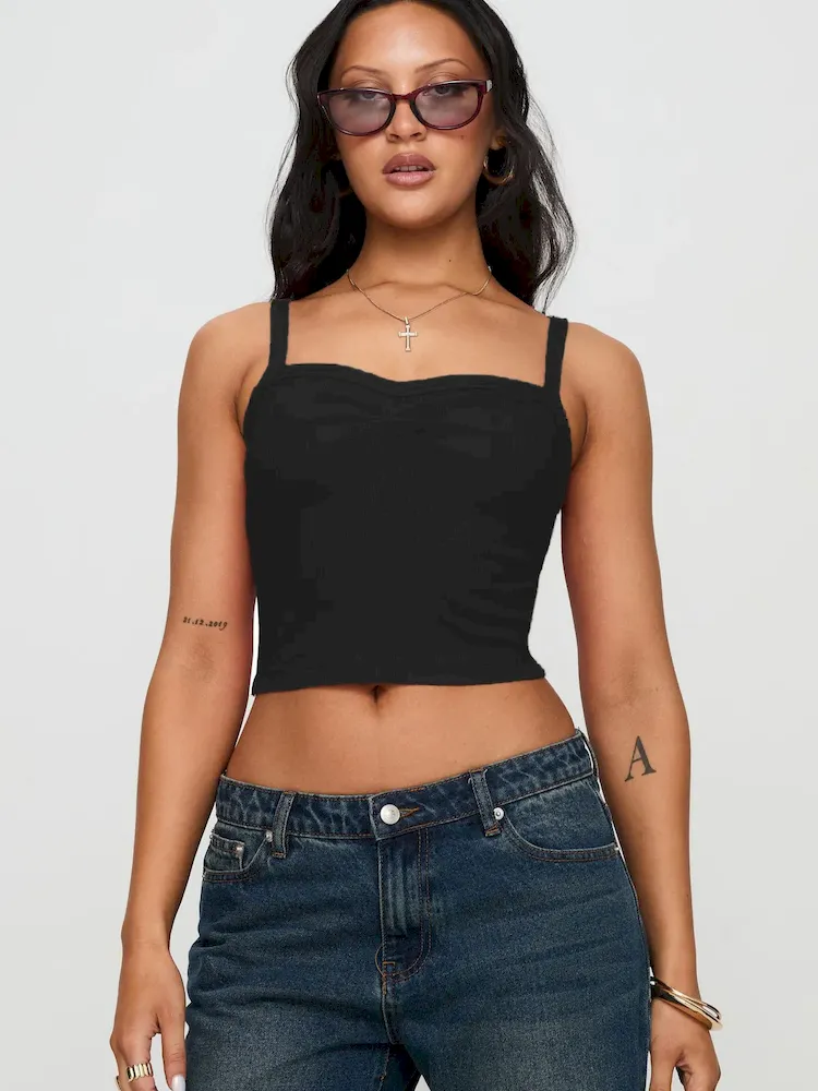 Women Fashion Solid Color Cropped Camisole - Image 7