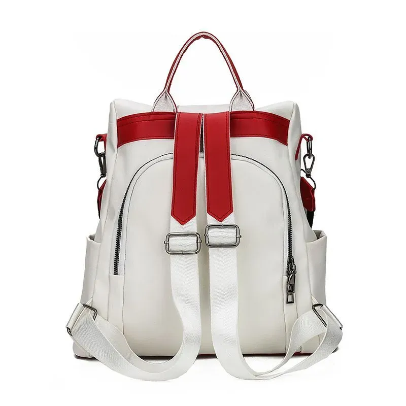 Leisure All-Match Soft PU Leather Waterproof Backpack - Image 4