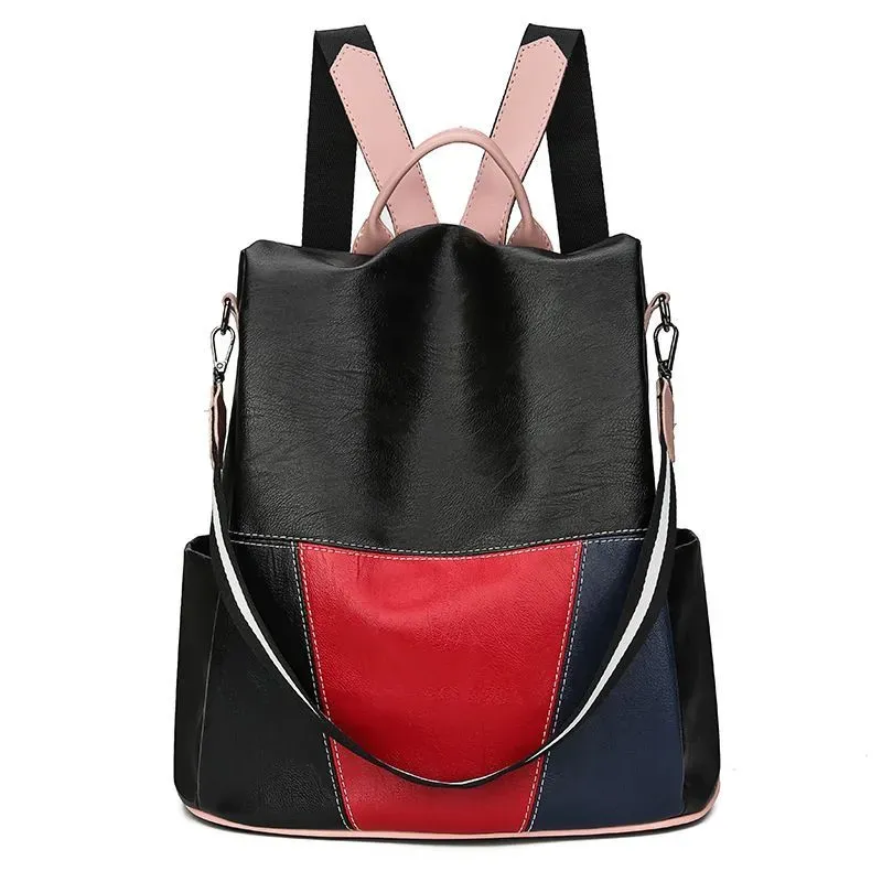 Leisure All-Match Soft PU Leather Waterproof Backpack - Image 7