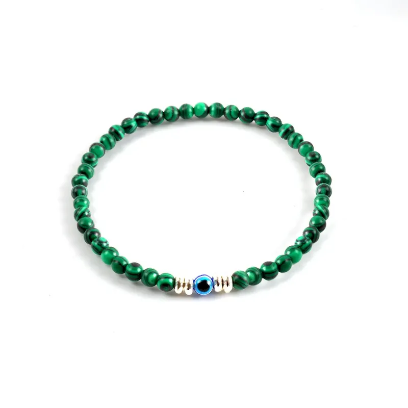 Wholesale Men Fashion Natural Stone Turquoise 6mm Eye Bracelet - Image 16