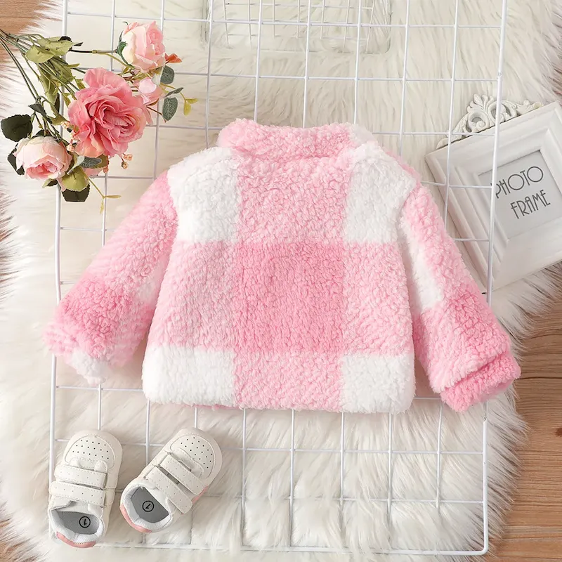 Wholesale Kids Baby Boys Girls Autumn Winter Casual Long Sleeve Plush Coat - Image 4