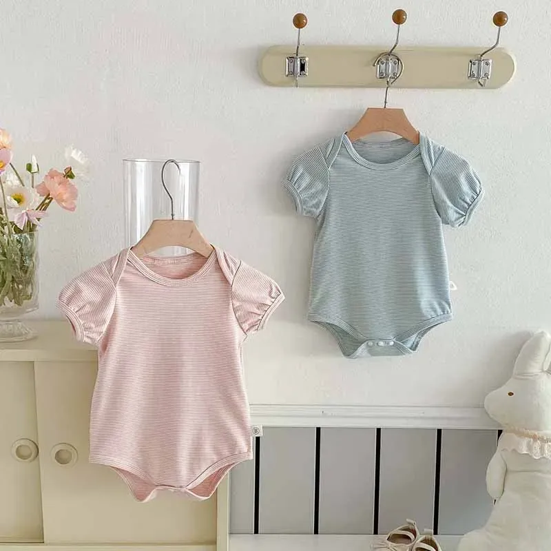 Wholesale Kids Baby Boys Girls Casual Cute Stripe Romper