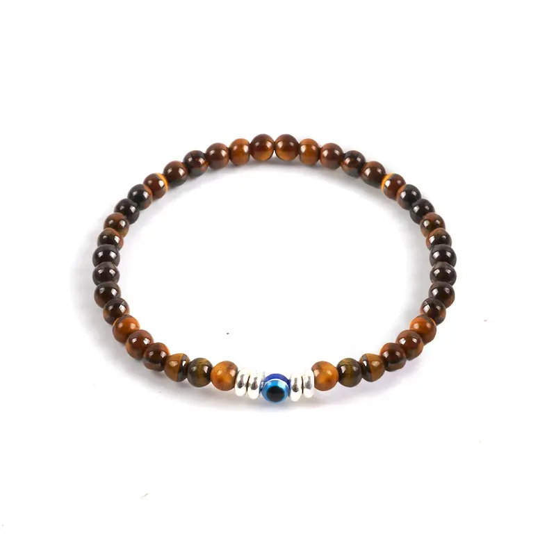 Wholesale Men Fashion Natural Stone Turquoise 6mm Eye Bracelet - Image 14