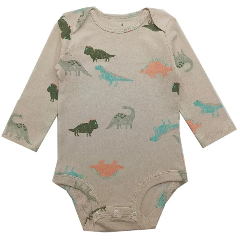 Wholesale Kids Baby Boys And Girls Fashion Cartoon Printed Long Sleeve Cotton Rompers - Image 4