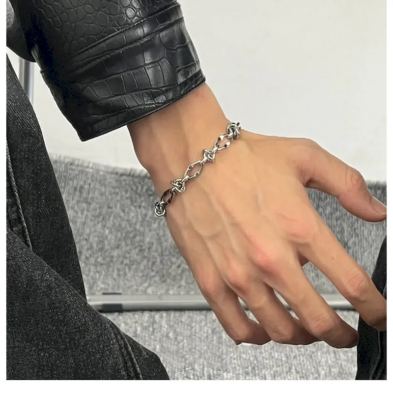 Wholesale Titanium Steel Men Simple Basic Style Neutral Cuban Bracelet