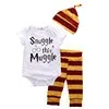 Wholesale Kids Baby Girl Boy Fashion Harry Potter Short Sleeve Romper Three Piece Set - Image 6