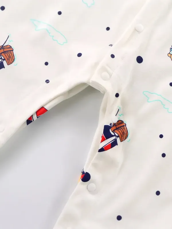 Wholesale Kids Baby Boys And Girls Fashion Printed Long-Sleeve Jumpsuit - Image 3