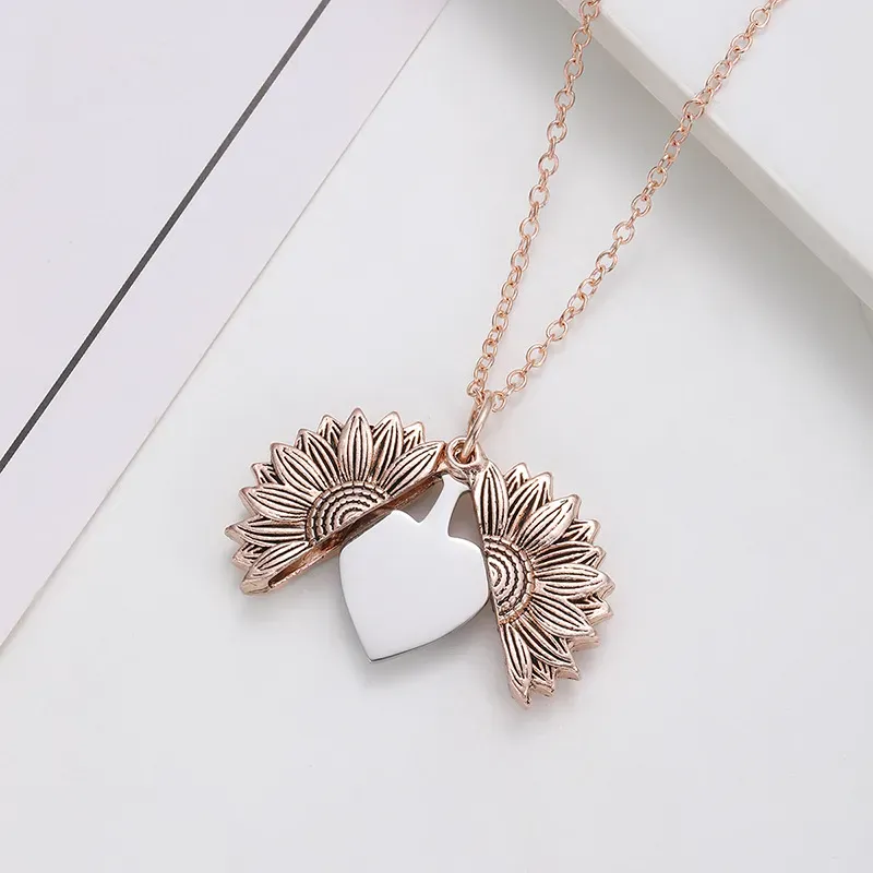 Wholesale Fashion Creative Custom Laser Engraving Stainless Steel Heart-Shaped Blank Necklace - Image 7