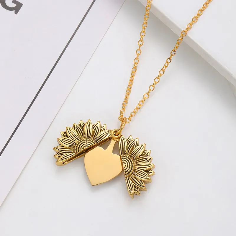 Wholesale Fashion Creative Custom Laser Engraving Stainless Steel Heart-Shaped Blank Necklace - Image 8