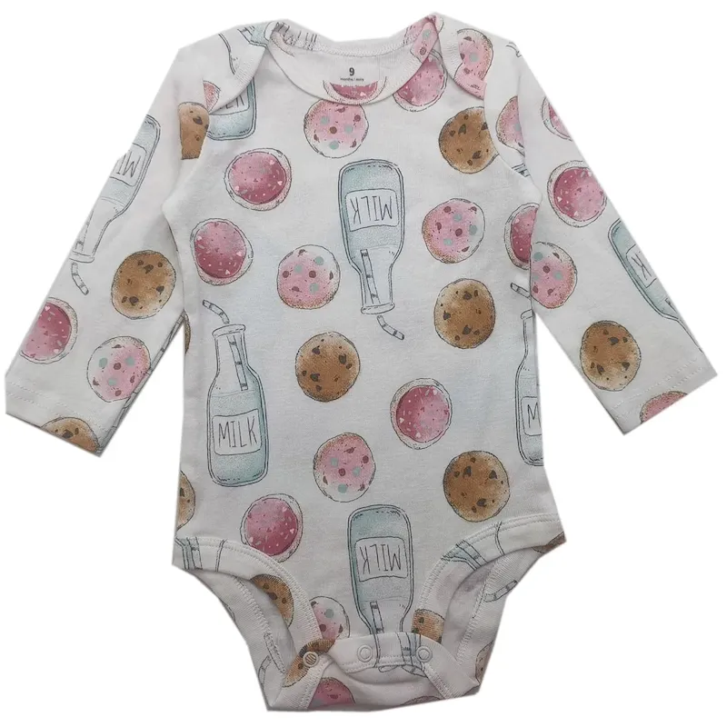 Wholesale Kids Baby Boys And Girls Fashion Cartoon Printed Long Sleeve Cotton Rompers - Image 3