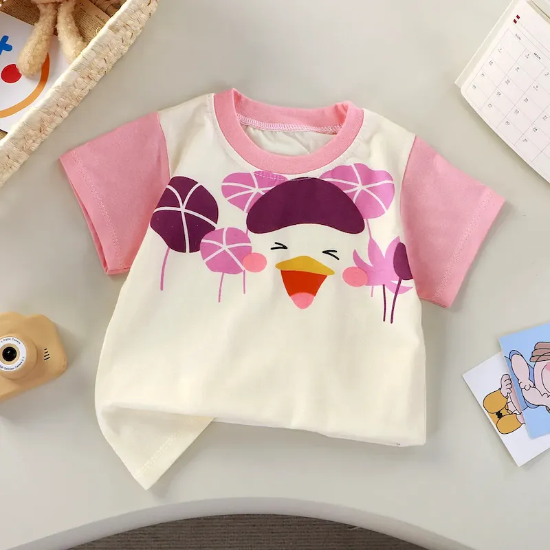 Wholesale Kids Boys And Girls Fashion Cartoon Short-Sleeve T-Shirt - Image 10