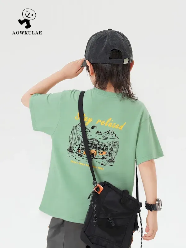 Wholesale Summer Boys Casual Short-Sleeved T-Shirt - Image 4